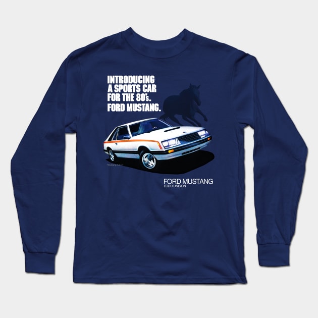 FORD MUSTANG - advert Long Sleeve T-Shirt by Throwback Motors